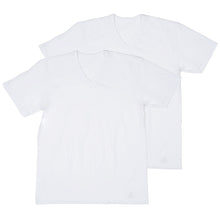 画像をギャラリービューアに読み込む, メンズ 半袖V首Tシャツ 半袖シャツ vネック 2枚組 吸汗速乾 吸水速乾 ドライ 乾きやすい 綿混 M L LL インナー 紳士 肌着 男 アンダーウェア まとめ買い
