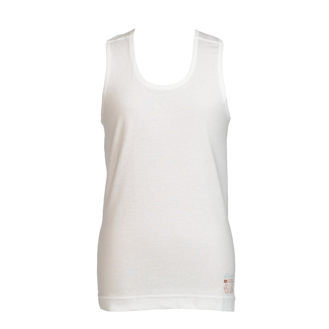 グンゼ atones/アトネス 男児用ランニング 100cm～160cm (GUNZE 子供肌着 子供 キッズ ジュニア インナー 下着 シャツ 白 タンクトップ 敏感肌 アトピー肌 肌に優しい 男子 男の子) (在庫限り)