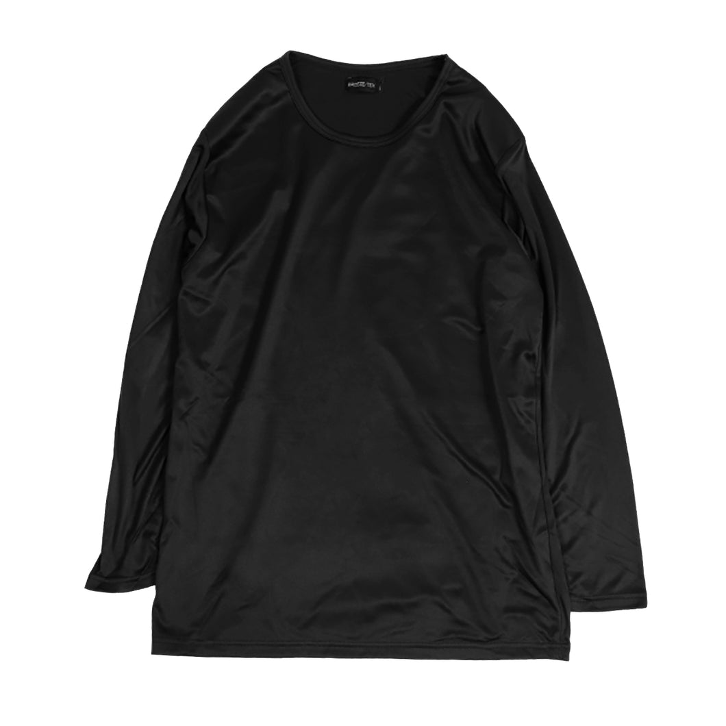 BREEZE/TEX メンズ 防風 長袖丸首シャツ M～LL (ブリーズテックス あたたかい レジャー 外仕事 ウィンタースポーツ) (在庫限り)