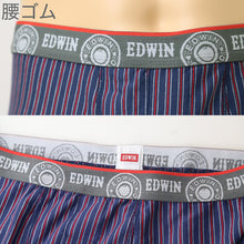 画像をギャラリービューアに読み込む, トランクス エドウィン 定番 メンズ EDWIN M L LL ニット生地 前開き 柔らかい 綿素材 快適 前ボタン 動きやすい スポーツ 人気 夏にも快適 秋冬にもおすすめ ゴルフ ブラック ネイビー インディゴ ブランド

