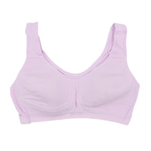 画像をギャラリービューアに読み込む, ノンワイヤーブラ 綿 レディース ブラジャー ナイトブラ おやすみブラ 昼夜兼用 24時間ブラ M～LL 垂れない 横流れ防止 パッド一体型 肩紐太い 寝る時 リラックス 無地 下着 インナー 締め付けない 楽 らくちん (在庫限り)
