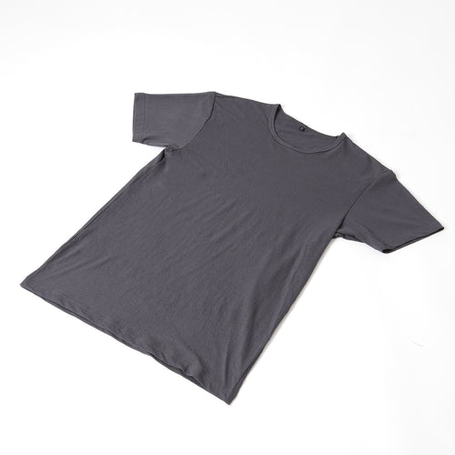 メンズ インナー Tシャツ 半袖 丸首 クルーネック 綿素材 夏 吸水速乾 ムレない ストレッチ 伸縮性 サラサラ 下着 肌着 クレープ サラッとした着心地 汗で蒸れにくい 白 黒 グレー ネイビー M L LL (在庫限り)