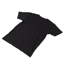 画像をギャラリービューアに読み込む, メンズ インナー Tシャツ 半袖 Vネック クルーネック 綿素材 夏 吸水速乾 ムレない ストレッチ 伸縮性 サラサラ 下着 肌着 クレープ サラッとした着心地 汗で蒸れにくい 白 黒 グレー ネイビー M L LL (在庫限り)
