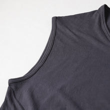 画像をギャラリービューアに読み込む, メンズ インナー Tシャツ ノースリーブ Vネック 綿素材 夏 吸水速乾 ムレない ストレッチ 伸縮性 サラサラ 下着 肌着 クレープ サラッとした着心地 汗で蒸れにくい 白 黒 グレー ネイビー M L LL (在庫限り)
