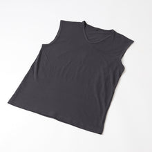画像をギャラリービューアに読み込む, メンズ インナー 夏 ノースリーブ vネック tシャツ 速乾 シャリ感 ストレッチ サラサラ M～LL 涼しい クレープ 綿 ムレない 蒸れにくい べたつかない v首 薄手 下着 肌着 男性 紳士 (在庫限り)
