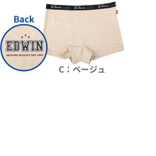 画像をギャラリービューアに読み込む, EDWIN ショーツ 1分丈 レディース 綿 ボクサー パンツ 下着 インナー 女性 女子 スポーツ リラックス ストレッチ 動きやすい ロゴ バックプリント 黒 グレー チャコール M L (在庫限り)
