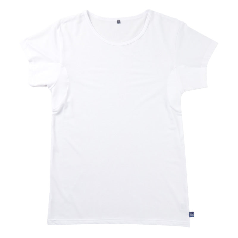 エドウィン EDWIN 汗対策 Tシャツ メンズ クルーネック インナー 半袖 2分袖 消臭 抗菌 防臭 吸汗速乾 蒸れにくい M L LL 汗染み 汗取りインナー 脇汗 汗取り 夏 男性 下着 肌着 さらさら 速乾 通勤 通学 ワイシャツ