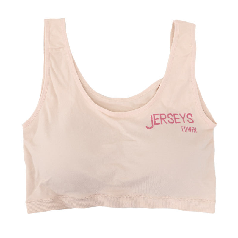 エドウィン EDWIN ノンワイヤーブラ レディース ハーフトップ M L フィット感 着け心地 締め付けない ストレッチ 動きやすい 痛くない 快適 下着 インナー ブラジャー 響きにくい やわらか 軽い スポブラ リラックス ジョギング ランニング スポーツ