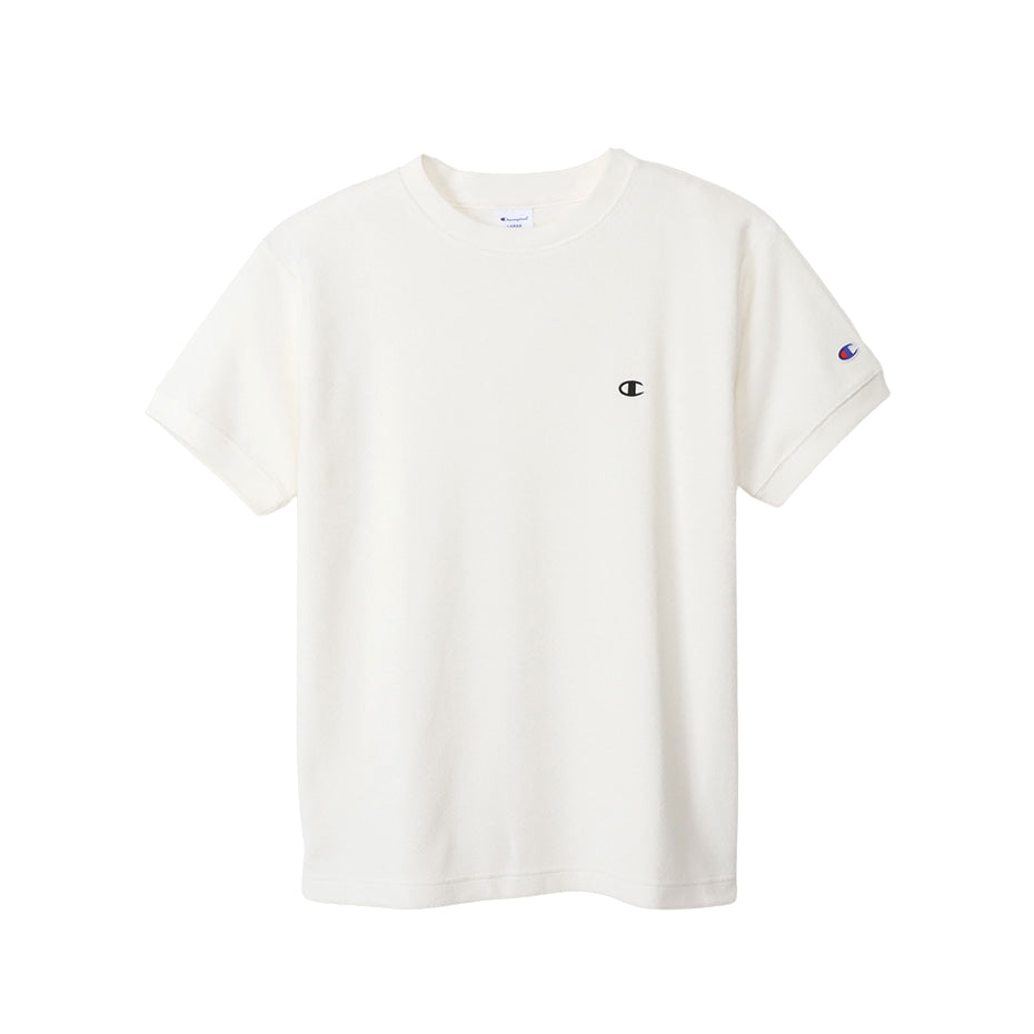 Champion Tシャツ メンズ 半袖 紳士 ウエア シャツ トップス S M L XL チャンピオン パイル生地 ロゴ シンプル ジム (在庫限り)