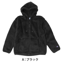 画像をギャラリービューアに読み込む, Champion チャンピオン フリースジャケット メンズ ボアジャケット ジップパーカー シェルパフリース フード付き ジップアップ もこもこ あったか 防寒 保温 軽量 長袖 アウター フリースパーカー ボアパーカー フーディー フーデッドジャケット
