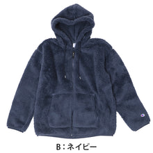 画像をギャラリービューアに読み込む, Champion チャンピオン フリースジャケット メンズ ボアジャケット ジップパーカー シェルパフリース フード付き ジップアップ もこもこ あったか 防寒 保温 軽量 長袖 アウター フリースパーカー ボアパーカー フーディー フーデッドジャケット
