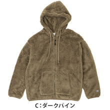 画像をギャラリービューアに読み込む, Champion チャンピオン フリースジャケット メンズ ボアジャケット ジップパーカー シェルパフリース フード付き ジップアップ もこもこ あったか 防寒 保温 軽量 長袖 アウター フリースパーカー ボアパーカー フーディー フーデッドジャケット

