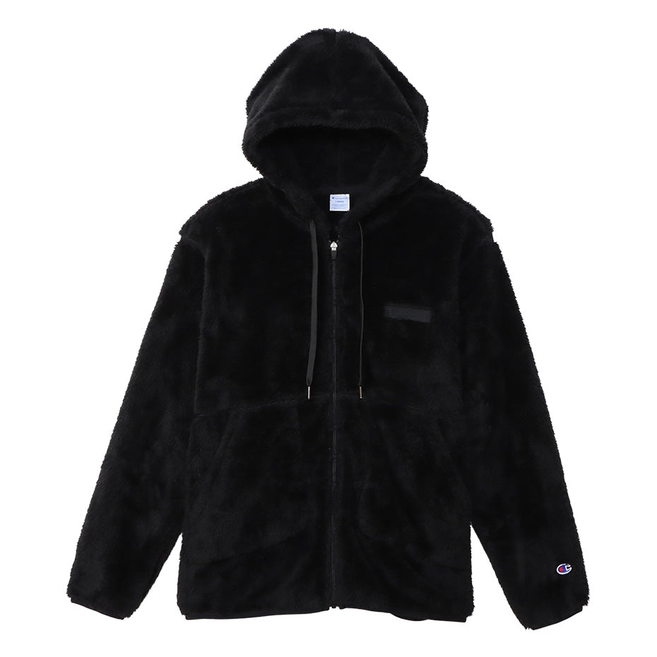 Champion ジップフードフリースジャケット M～XL (メンズ レディース パーカー ふわふわ もこもこ) (送料無料) (在庫限り)