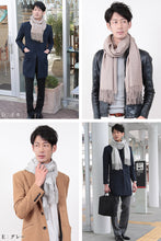 画像をギャラリービューアに読み込む, カシミヤ100% ストール 無地 メンズ 大判 マフラー カシミヤ カシミア フリーサイズ 冬 雑貨 ファッション 防寒 暖かい シンプル 男性 プレゼント 50代 60代 70代 ギフト クリスマス (送料無料) (在庫限り)
