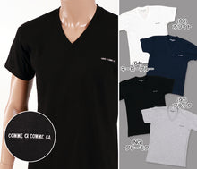 画像をギャラリービューアに読み込む, グンゼ インナー メンズ 綿100% 半袖 tシャツ vネック M～LL 半袖シャツ 綿100 下着 インナーシャツ V首 トップス 肌着 ワンポイント ロゴ
