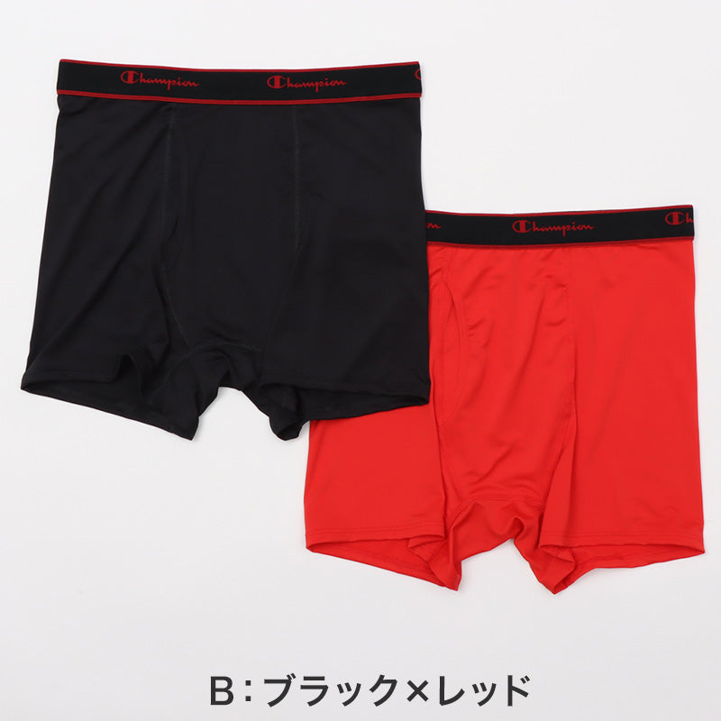チャンピオン メンズ ボクサーブリーフ 抗菌防臭 吸汗速乾 前開き 2枚