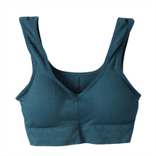 画像をギャラリービューアに読み込む, ノンワイヤー ブラジャー ワイヤレス リブ生地 ハーフトップ 無地 シンプル リラックス 締め付けない ストレッチ 伸縮性 伸びる ヨガ おうち 自宅 ゆったり らくらく 黒 グレー 茶 青 緑 M L LL 3L
