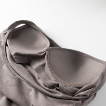 画像をギャラリービューアに読み込む, カップ付き タンクトップ レディース ブラトップ 綿素材使用 綿混 無地 シンプル ベーシック 楽 ゆったり 重ね着 インナー リラックス ヨガ 下着 春 夏 秋 黒 白 グレー ベージュ 青 茶 M L LL
