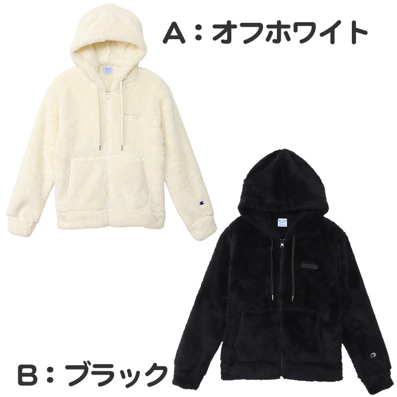 Champion×RCWBコラボ Championフリースジップパーカーベージュ Champion（チャンピオン） ボア ジップ フード フリースジャケット