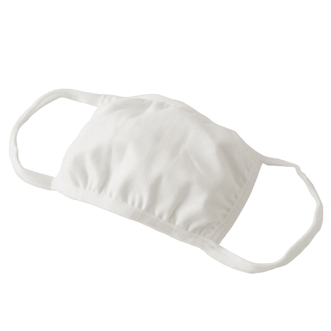 布マスク 3枚組 キッズサイズ・レギュラーサイズ (マスク 洗える 布 綿 子供用 白 無地 花粉対策 やわらかい 耳が痛くならない) (在庫限り)