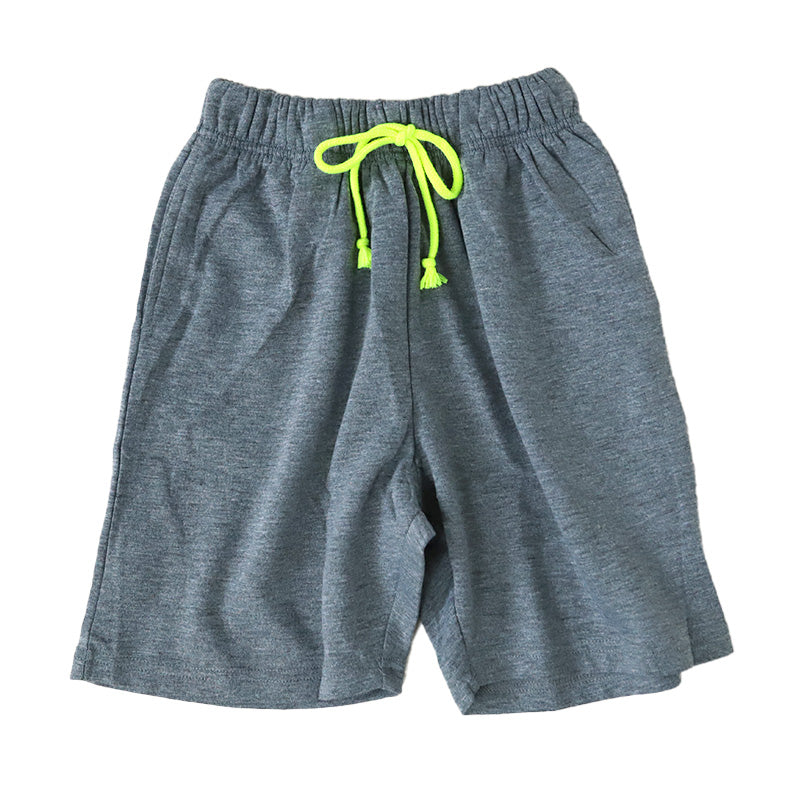 キッズ ハーフパンツ 半ズボン 男の子 ハーフボトム 男児 ボトムス 子供 130cm～160cm スポーツ アウトドア ショートパンツ キャンプ 夏 春 秋 無地 黒 黄色 蛍光 カラーパンツ (在庫限り)