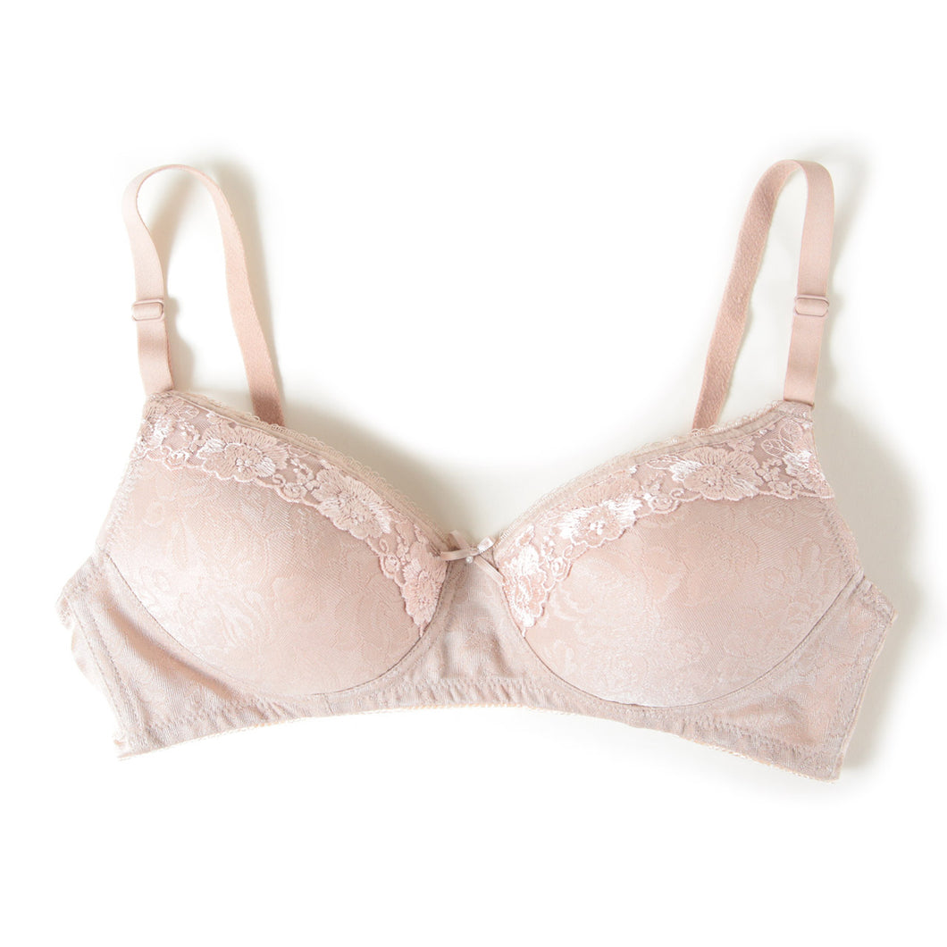 ノンワイヤー ブラジャー 下着 A70～B80 (ノンワイヤーブラ ブラ インナー ディース 女性 婦人 花柄 A70 A75 A80 B70 B75 B80) (在庫限り)