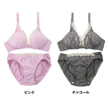 画像をギャラリービューアに読み込む, ノンワイヤーブラ ショーツ 上下セット S ～ 5L ブラジャー レディース 下着 セットアップ インナー レース かわいい ワイヤレス 補整下着 痛くない 大きいサイズ 楽ちん
