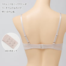 画像をギャラリービューアに読み込む, Tシャツブラ レディース ワイヤーブラ モールドカップ 3/4カップ アウターにひびきにくい つるんとカップ A70～D85 下厚カップ パッドポケット サイドボーンなし 2段3列ホック 薄手 シンプル 軽い バストメイク 響きにくい 女性用 下着 インナー
