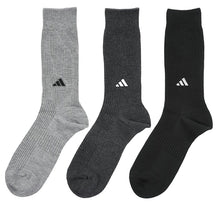 画像をギャラリービューアに読み込む, adidas クルー丈ソックス 3足組 消臭加工 24-26cm～28-30cm (アディダス ソックス 靴下 メンズ 男 セット まとめ買い フクスケ)
