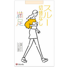 画像をギャラリービューアに読み込む, 福助 満足 ストッキング 切替なしスルー S-M～L-LL (フクスケ レディース パンスト トータルスルー) (在庫限り)

