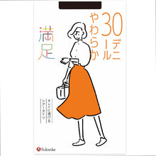 画像をギャラリービューアに読み込む, 福助 満足 30デニール ストッキング シアータイツ S-M～L-LL フクスケ レディース パンスト 薄手 タイツ カバー力
