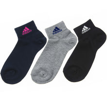 画像をギャラリービューアに読み込む, adidas ショート丈ソックス 3足組 21-23cm～23-25cm (アディダス ソックス 靴下 レディース 女 セット まとめ買い フクスケ 福助) (在庫限り)

