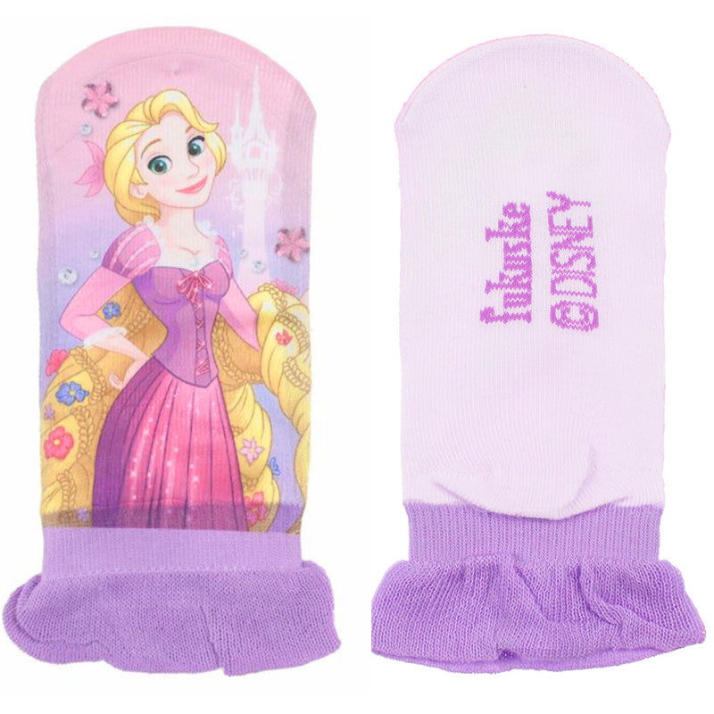 ディズニー プリンセス ソックス キッズ 靴下 子供 女の子 スニーカー丈 13-19cm 子ども スニーカーソックス くつ下 Disney エルサ ラプンツェル アリエル ジャスミン 福助