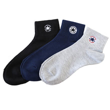 画像をギャラリービューアに読み込む, コンバース 片面刺繍 ソックス 3足組 23-25cm 靴下 レディース CONVERSE アソート 3足セット ワンポイント スニーカー くるぶし 福助

