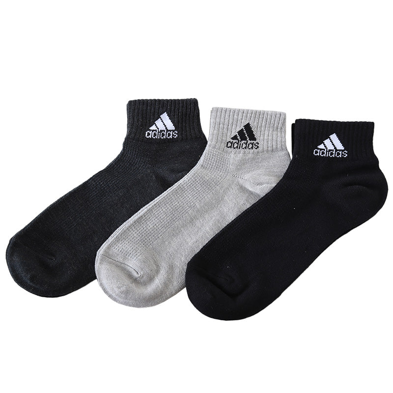 靴下 くるぶし丈 ソックス メンズ 男子 アディダス adidas 3足組 24-26 26-28cm 子ども くつ下 ワンポイント 丈夫 スポーツ 無地 子供 メッシュ ソックス 消臭