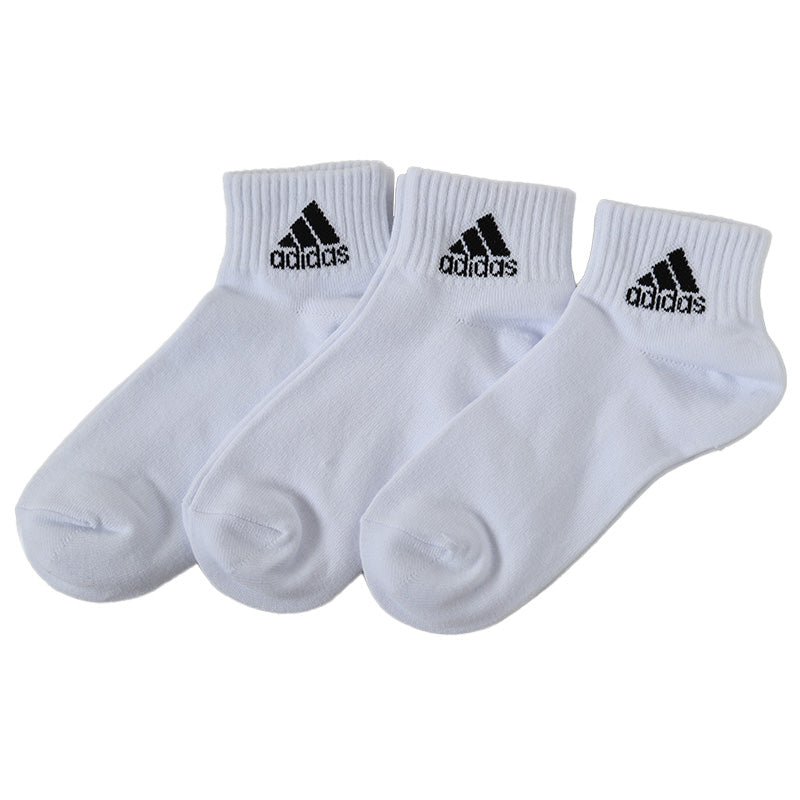 靴下 ショート ソックス くるぶし丈 レディース 女子 adidas 3足組 23-25cm アディダス 女性 ジュニア スポーツ スクールソックス ワンポイント ロゴ 消臭