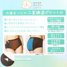 画像をギャラリービューアに読み込む, 福助 サニタリーショーツ 綿 夜用 ポケット付き あったか お腹二重 羽根つき レディース M～LL (サニタリー ショーツ 生理用ショーツ 生理用パンツ 女性 下着 インナー 温活)

