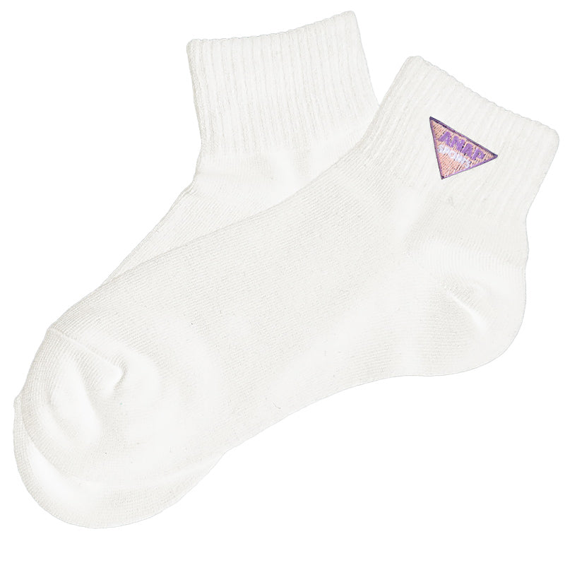 女の子 靴下 キッズ 子供 ショートソックス スクールソックス 女子 小学生 ワンポイント 19-24cm くるぶし丈 白 紺 子ども ジュニア くつ下 ブランド アナップ ANAP (在庫限り)