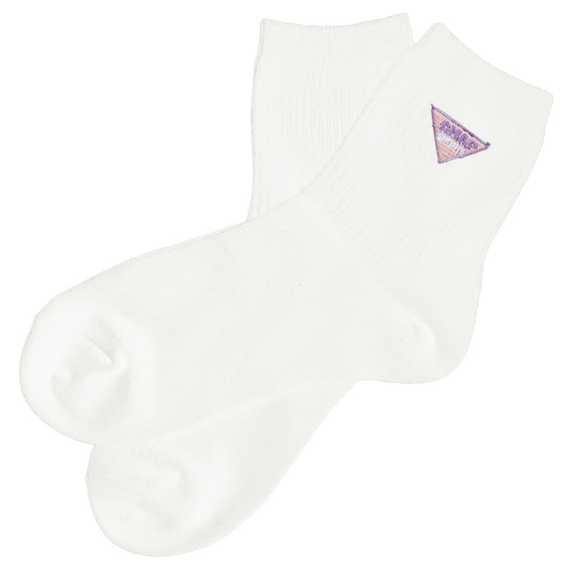 靴下 キッズ 女の子 子供 小学生 ショートソックス スクールソックス 女子 ワンポイント 19-24cm 白 紺 女児 くつ下 子ども ジュニア ブランド アナップ ANAP (在庫限り)