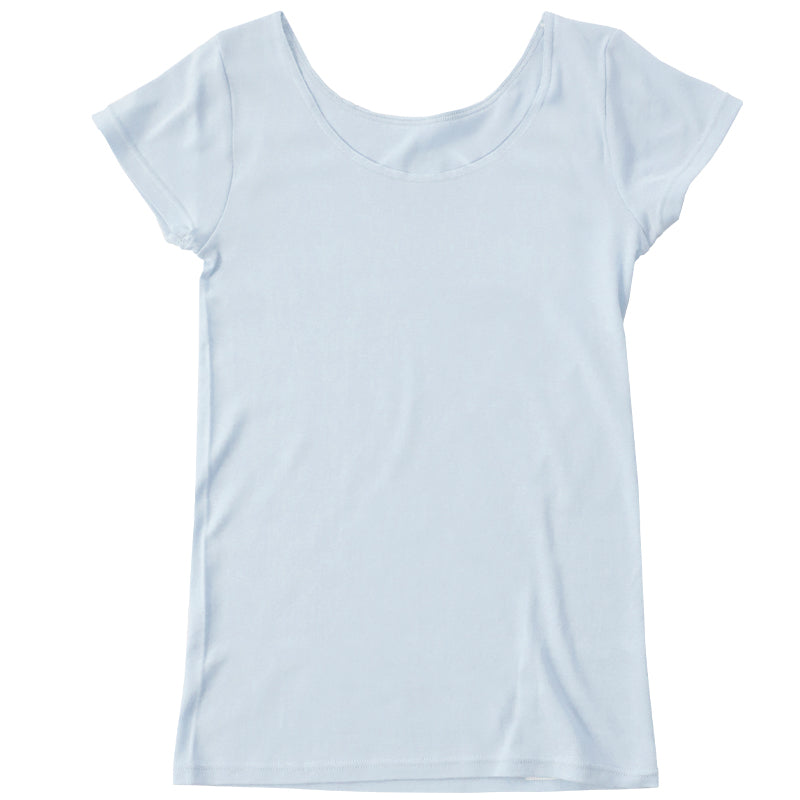 綿100% インナー レディース 半袖 シャツ 3分袖シャツ 福助 満足 M～LL 下着 女性 綿 白 黒 インナーシャツ 無地 肌着 (在庫限り)