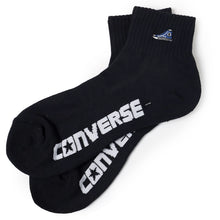画像をギャラリービューアに読み込む, コンバース 足底パイル ショート丈 ソックス メンズ 靴下 25-27cm カジュアル シンプル 刺繍 CONVERSE ブランド 福助
