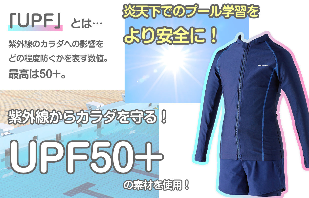 女子用セパレート水着 長袖 上下セット UVカット ラッシュガード 120