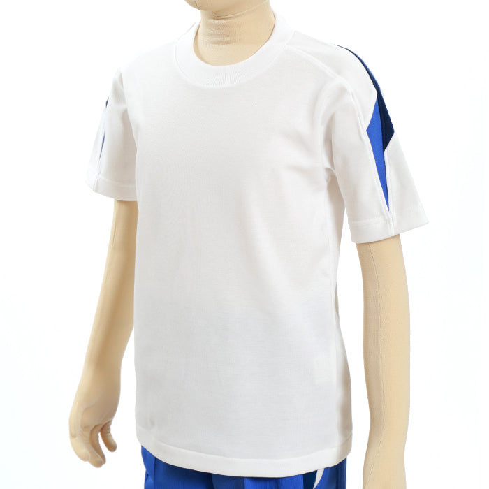 ギャレックス 体操服 半袖トレシャツ S～LL 男子 女子 白 ワンポイント クルーネック 半そで 女の子 男の子 子供 キッズ 運動着 体育 Galax (取寄せ)