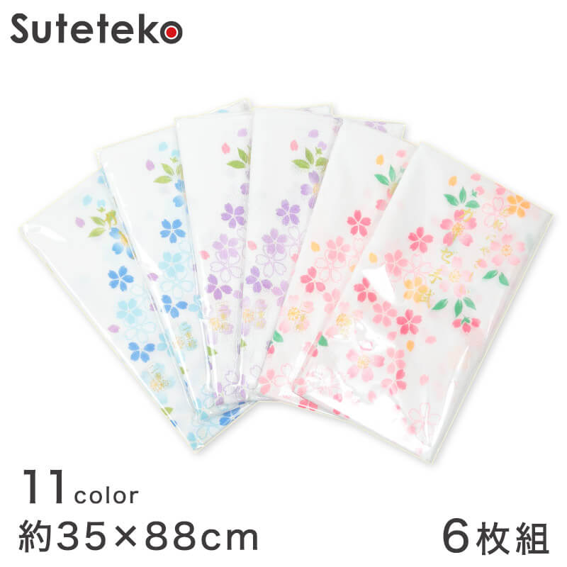 日本製 綿100% 二重袷ガーゼ手ぬぐい 6枚組 (約35×88cm) (国産 国内