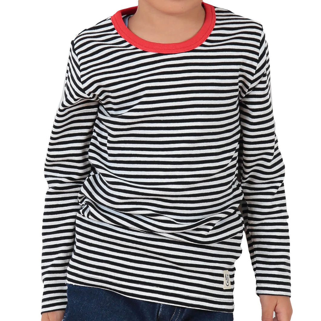 子供 長袖Tシャツ ボーダー キッズ 男の子 女の子 100cm～130cm 子供服 長袖 tシャツ ボーダー柄 綿100% コットン ロングTシャツ ロンT (送料無料) (在庫限り)