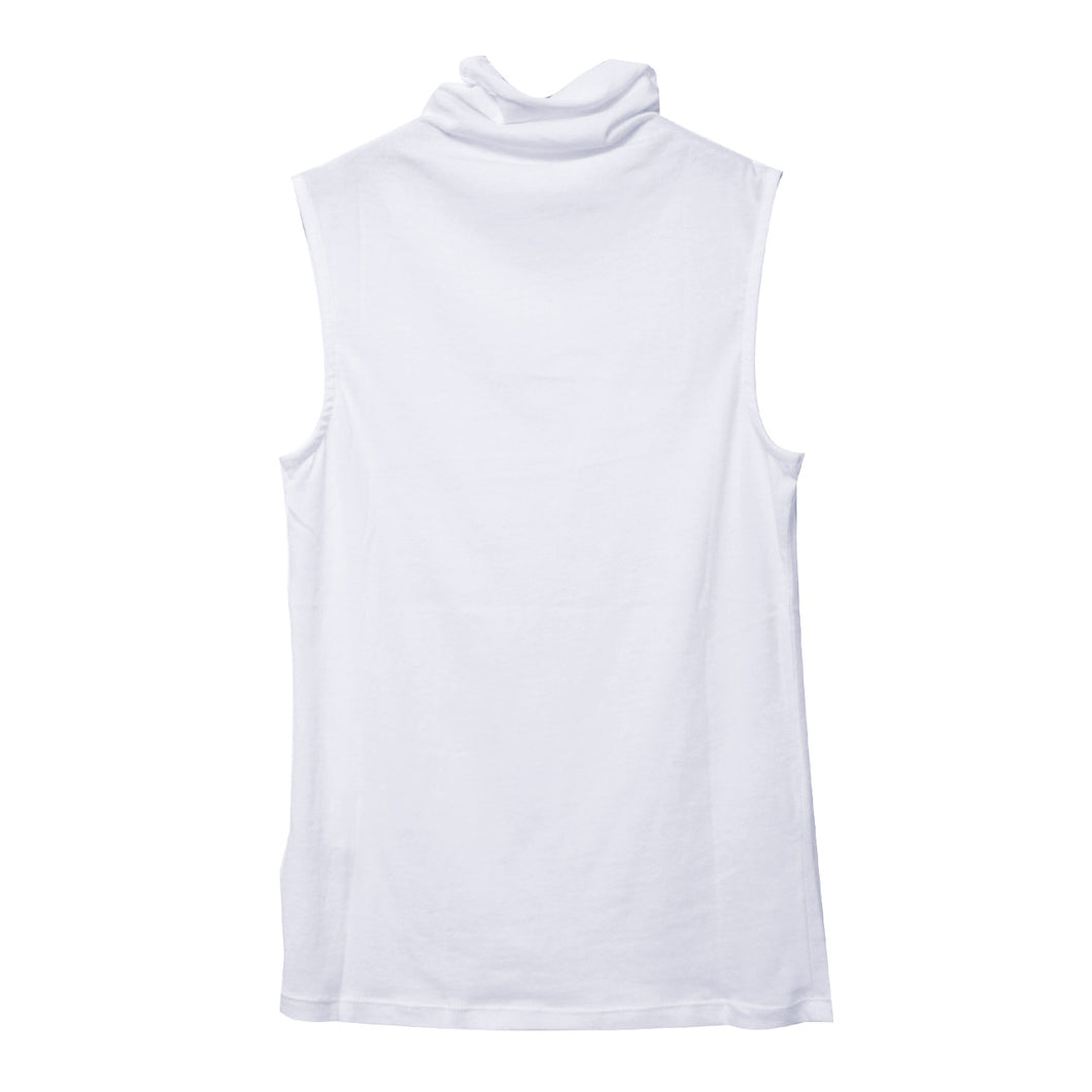 タンクトップ レディース ハイネック タートルネック uvカット ノースリーブ tシャツ M～LL 薄手 春 夏 インナー カットソー トップス 女性 UV対策 紫外線対策 綿 コットン (在庫限り)