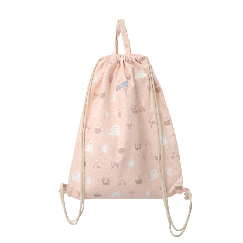 体操着入れ ナップサック 女の子 体操服入れ 体操袋 ナップザック 体操着袋 約43×35cm 体操服袋 キッズ 小学生 サブバック 綿100 入学準備 小学校低学年 小学校高学年