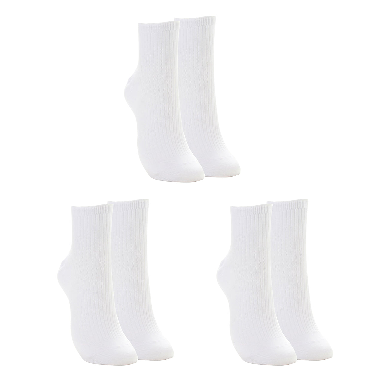 白ソックス ショート丈 アツギ ソックス 3足組 22-24cm～26-28cm