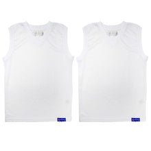 画像をギャラリービューアに読み込む, Outdoor 男の子 ハニカムメッシュ スリーブレスシャツ 2枚組 130cm～160cm (アウトドア Vネック 子供 肌着 インナー 小学生 白 黒 無地 メッシュ 130 140 150 160) (在庫限り)
