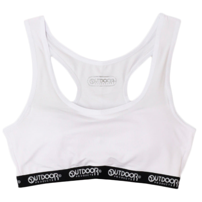Outdoor ハーフトップ ハーフブラ カップ付き グレコタイプ 150cm～165cm アウトドア 女の子 スポブラ スポーツブラ 女子 モールドカップ 肌着 下着 子供 インナー 150 160 165 白 グレー